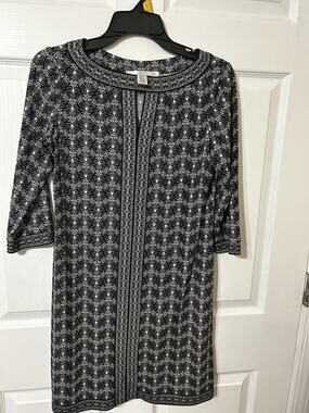 Wisp Petites Womens Colorful Sheath Dress 3/4 Sleeve Size 4P